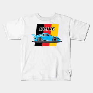 Drive - German Cup Racer - Blue Kids T-Shirt